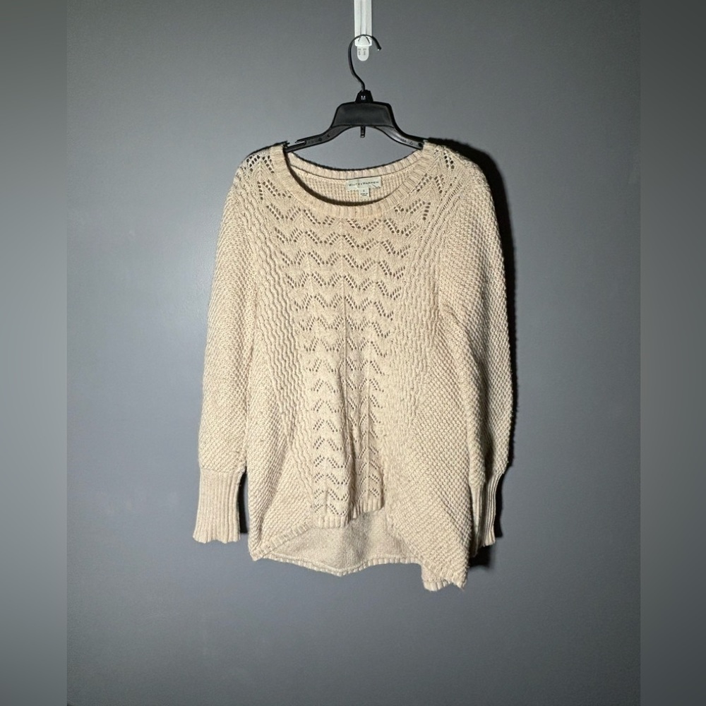 White+Warren Oversized Scoop Neck Wool Blend Sweater Size Small